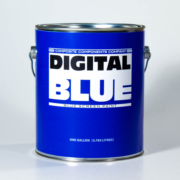 One Gallon Blue Paint Can Spill